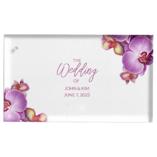 Orchids Wedding Table Card Holder