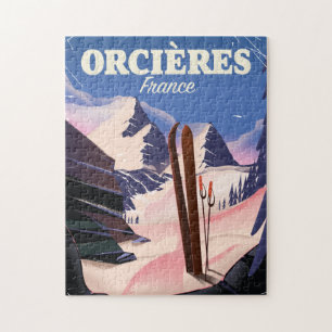 ORCIÈRES france ski poster Jigsaw Puzzle