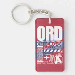 ORD Chicago Airport Keychain