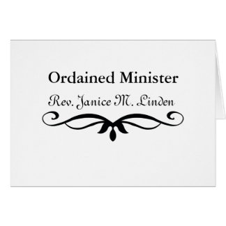 ORDAINED MINISTER GIFTS CARDS