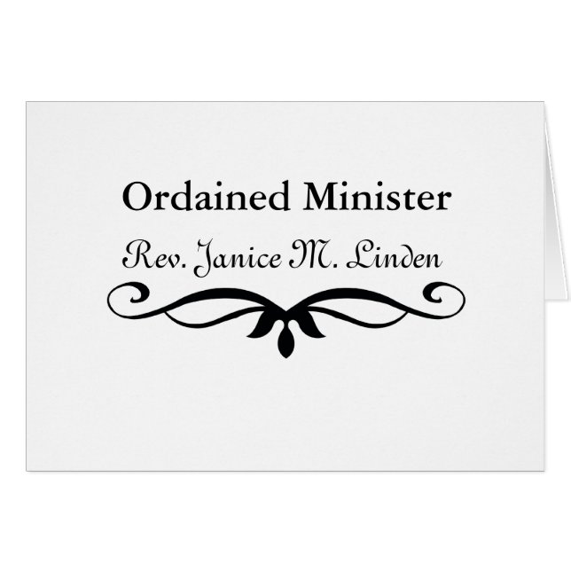 ORDAINED MINISTER GIFTS CARDS (Front Horizontal)
