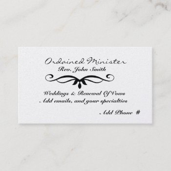 Ordained Minister's  Business Card by PersonalCustom at Zazzle