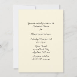 Ordainee to be Church Ordination Invitation | Zazzle