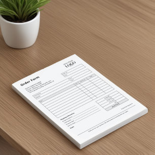 Order Form   Small Business Editable Template Notepad