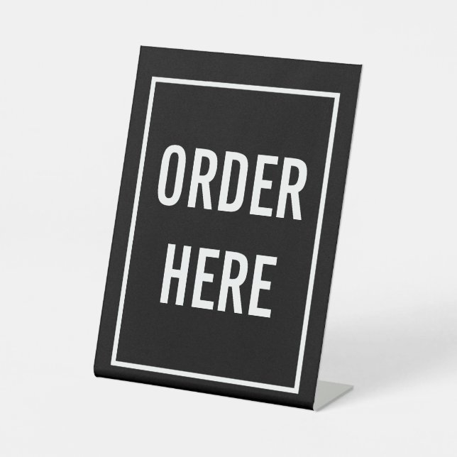ORDER HERE PEDESTAL SIGN (Front)