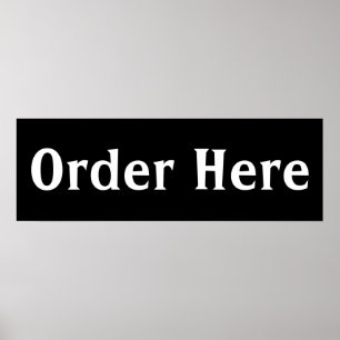  Order Here Sign Wall Art Poster