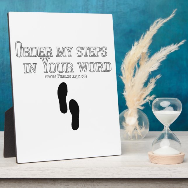 Order My Steps Plaque (Side)