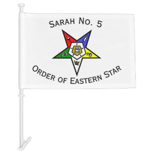 Order of Eastern Star Car Flag Gift for OES
