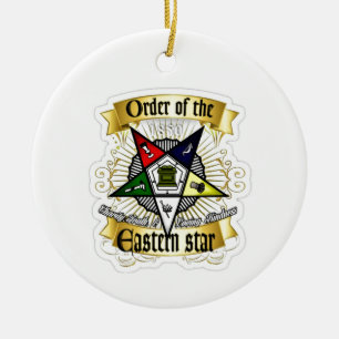 Order of Eastern Star Ceramic Ornament
