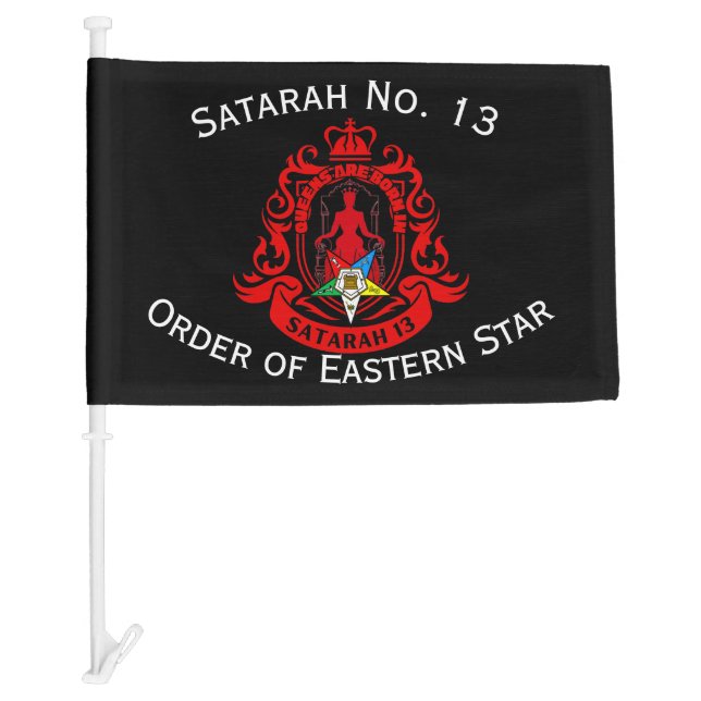 Order of Eastern Star Chapter Customized Car Flag  (Front)