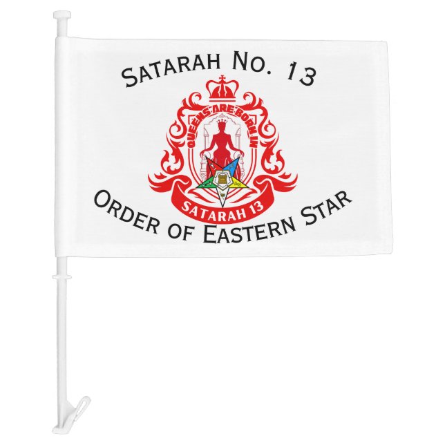 Order of Eastern Star Chapter Customized Car Flag  (Front)