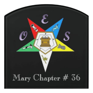 Order of Eastern Star Door Sign