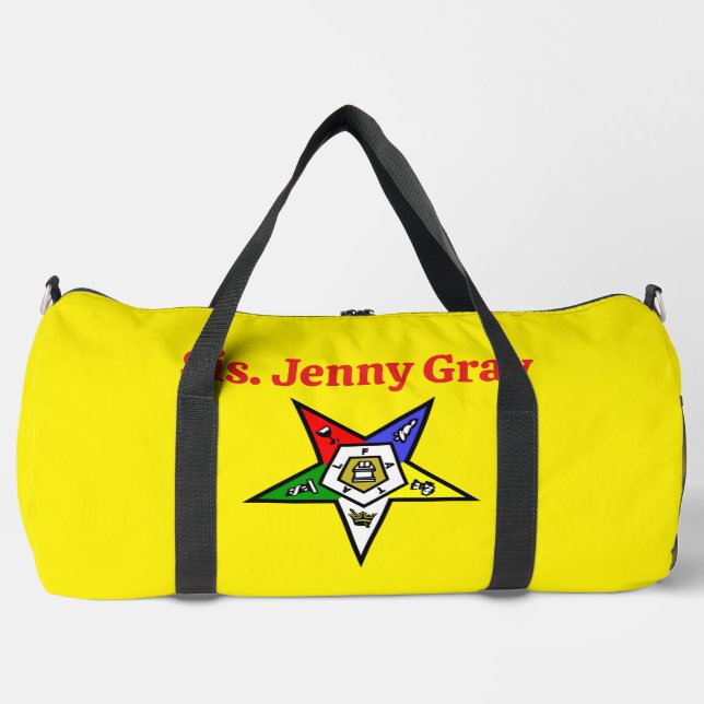 Order of Eastern Star Duffel Bag for OES (Front)