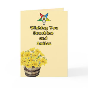 Order of Eastern Star Get Well Soon for OES Thank You Card