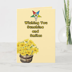 Order of Eastern Star Get Well Soon for OES Thank You Card