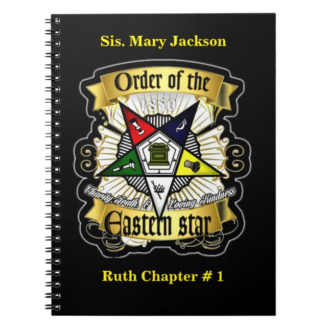 Order Of Eastern Star Notebook (Front)