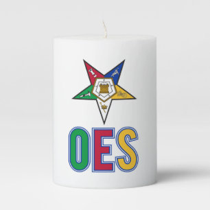 Order of Eastern Star Pillar Candle