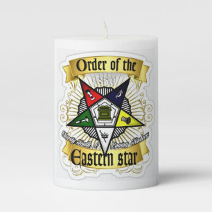 Order of Eastern Star Pillar Candle