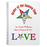 Order of eastern Star Spiral Notebook