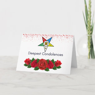 Order of Eastern Star Sympathy Card