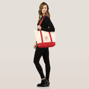 Order Of The Eastern Star Canvas Tote Bag 21x16 Red & White 2012 -  Carole Joy