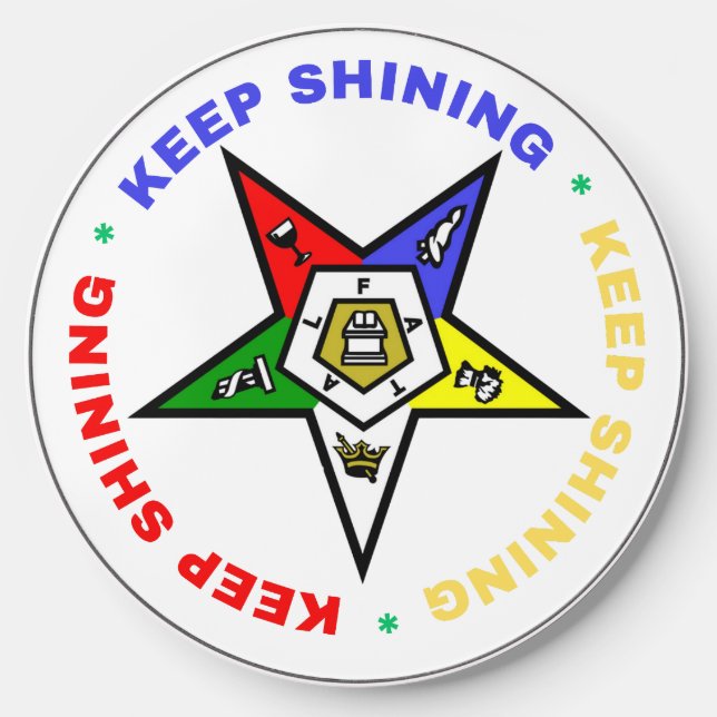 Order of Eastern Star Wireless Charger Gift  (Front)