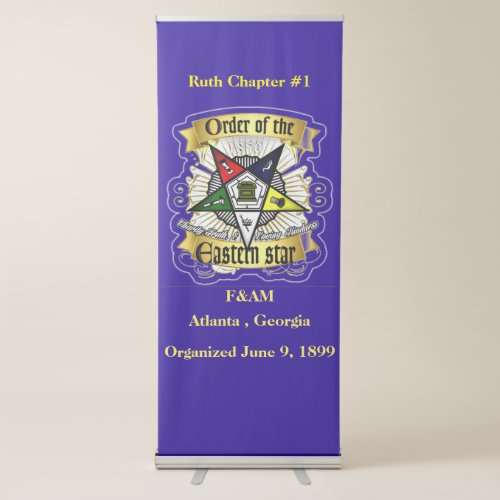 Order of Eastern Stars Retractable Banner