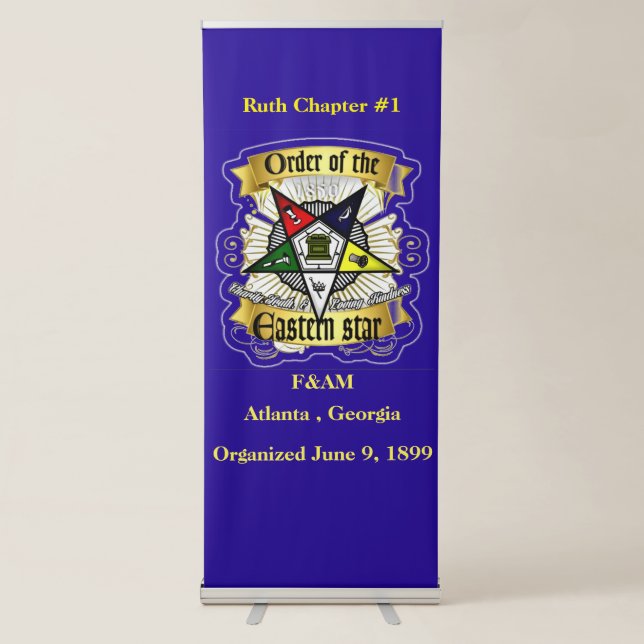 Order of Eastern Stars Retractable Banner (Front)