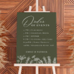 Order of Events Wedding Periwinkle Blue Wildflower Poster<br><div class="desc">Order of Events Wedding Periwinkle Blue Wildflower Poster</div>