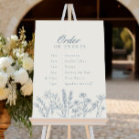 Order of Events Wedding Periwinkle Blue Wildflower Poster<br><div class="desc">Order of Events Wedding Periwinkle Blue Wildflower Poster</div>