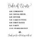 Order of Events Wedding Reception or Ceremony Sign