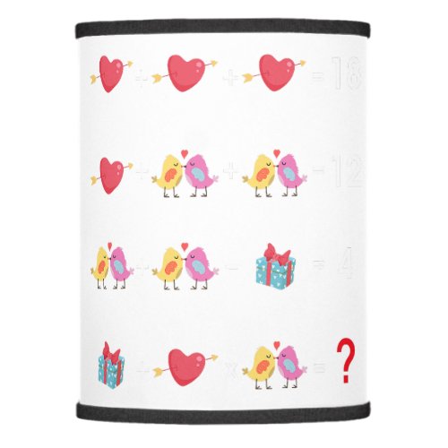 Order of Operations Quiz Funny Valentine Math Teac Lamp Shade