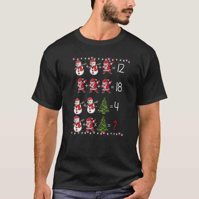 Order of Operations Quiz  Math Teacher Christmas T-Shirt (Front)