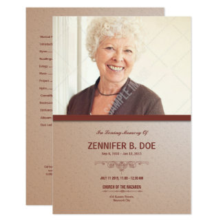 funeral announcement cards