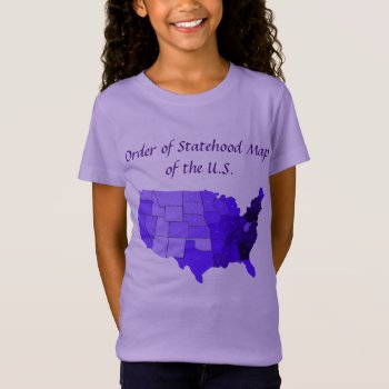 Order Of Statehood Map Of The U.s.  Custom Tshirts by Cherylsart at Zazzle