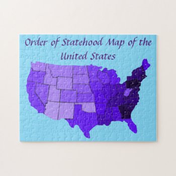 Order Of Statehood Map Of The U.s. Puzzles by Cherylsart at Zazzle