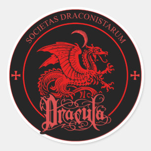 ORDER OF THE DRAGON LOGO CLASSIC ROUND STICKER