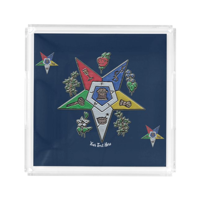 Order Of The Eastern Star Acrylic Tray (Front)