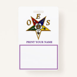 ORDER of the EASTERN STAR Badge