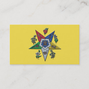 Order Of The Eastern Star Business Card