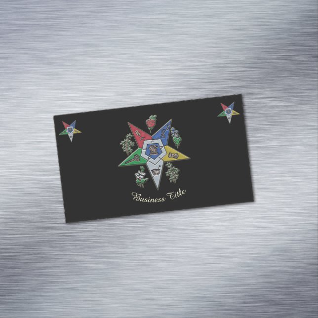 Order of The Eastern Star Business Card Magnet (In Situ)