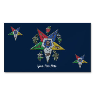 Order Of The Eastern Star Business Card Magnet