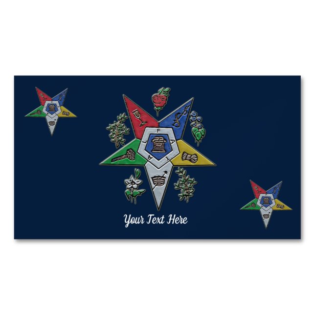Order Of The Eastern Star Business Card Magnet (Front)