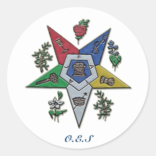 Order Of The Eastern Star Classic Round Sticker