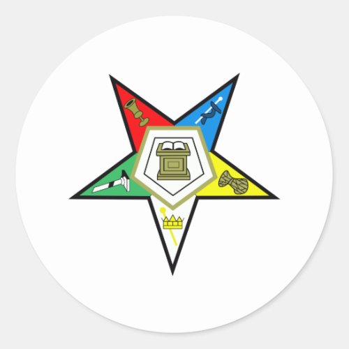 Order Of The Eastern Star Classic Round Sticker