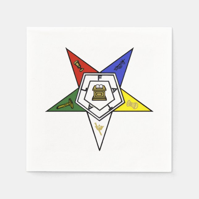 Order of the Eastern Star Emblem Napkins (Front)