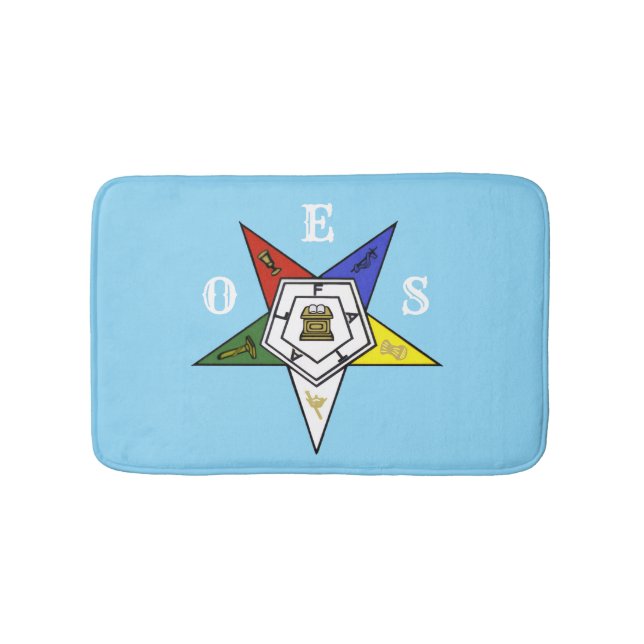 Order of the Eastern Star Emblem of the Order Bath Mat (Front)