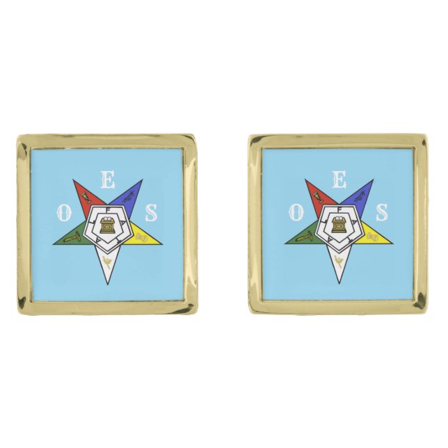 Order of the Eastern Star Emblem of the Order Cufflinks (Front)