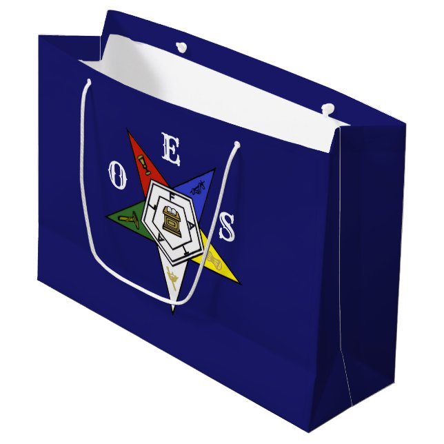 Order of the Eastern Star Emblem of the Order Large Gift Bag (Front Angled)