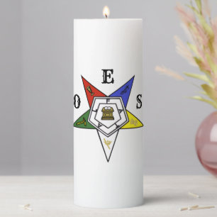 Order of the Eastern Star Emblem of the Order Pillar Candle
